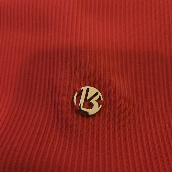 BuffBunny Material Girl Vibrant Red Ribbed Leggings - Picture 5 of 8